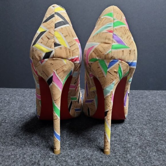 Unbranded Colorful Geo Print High Heels Size 39 US 8.5 - Picture 7 of 10
